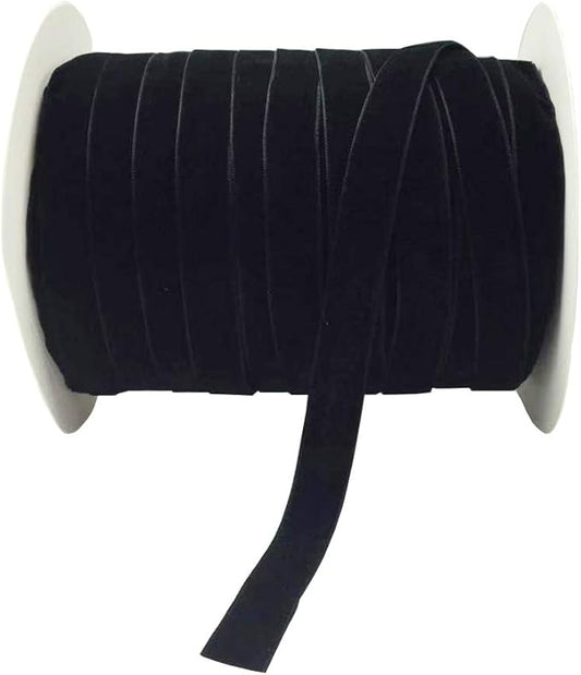 10 Yards Velvet Ribbon Spool (Black, 5/8")