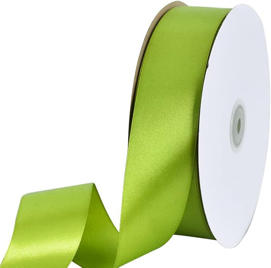 TONIFUL 1-1/2 Inch (40mm) x 100 Yard Sage Olive Green Wide Satin Ribbon Solid Fabric Ribbon for Gift Wrapping Chair Sash Valentine's Day Wedding Birthday Party Decoration Hair Floral Craft Sewing