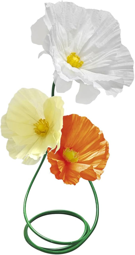 Artificial Wedding Flowers for Decoration, Paper Flowers Christmas Decorations Indoor Outdoor Decor for Birthday/Party/Baby Shower/Bridal Shower/Shop Window Display 3pc (Orange Yellow White)