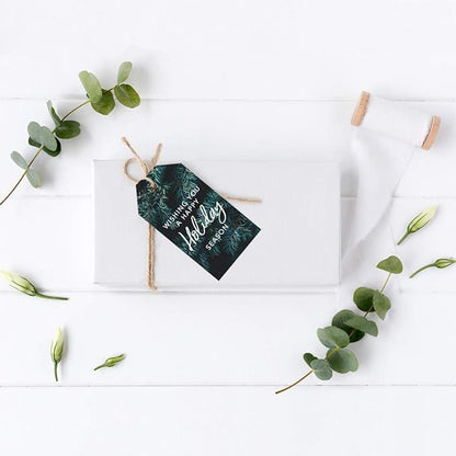 Andaz Press Christmas Holiday Season Classic Gift Tags, Merry Christmas to from and Wishing You A Happy Holiday Season, Christmas Tree Branch Design, for Holiday Events, Parties, and Favors, 60-Pack