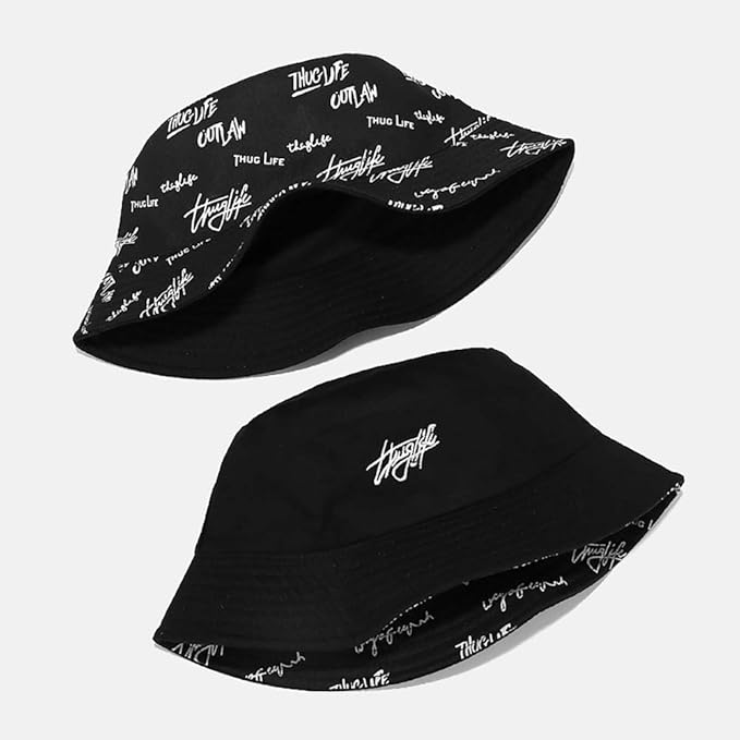 XYIYI Cute Bucket Hat Beach Fisherman Hats for Women, Reversible Double-Side-Wear