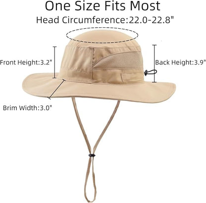 Connectyle Women's UPF 50+ Sun Hat UV Protection Wide Brim Bucket Hat Summer Beach Hats Fishing Hiking Outdoor Safari Hats