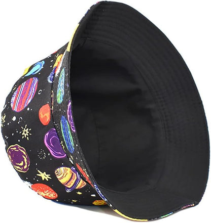 Malaxlx Unisex Bucket Hat Beach Sun Hat Aesthetic Fishing Hat for Men Women Teens, Reversible Double-Side-Wear