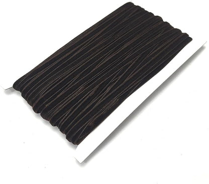 Chenkou Craft Coffee 25 Yards 1/4" Velvet Ribbon Lots Bulk (Coffee, 1/4"(6mm))