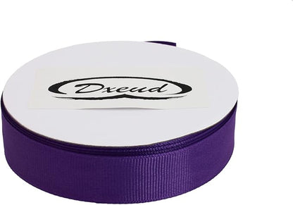 Solid Grosgrain Ribbon 25 Yard Each Roll 100% Polyester Woven Edge (3/4", Purple)