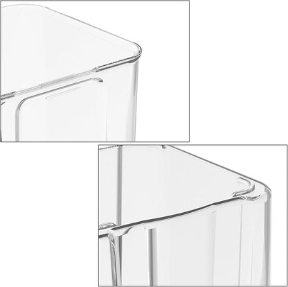 Sadstory Acrylic Tall Square Flower Vases, Clear Plastic Table Vases for Centerpieces, 6 Packs