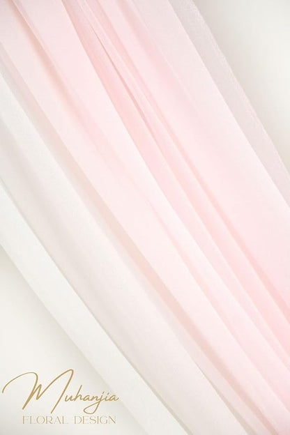 Artificial Arch Flowers Kit(Pack of 4),2Pcs Artificial Flower Arch Decor, 2Pcs Drapes, Ceremony and Reception Background Rose Decoration, Flamingo Pink Rose Floral Outdoor Party Decor