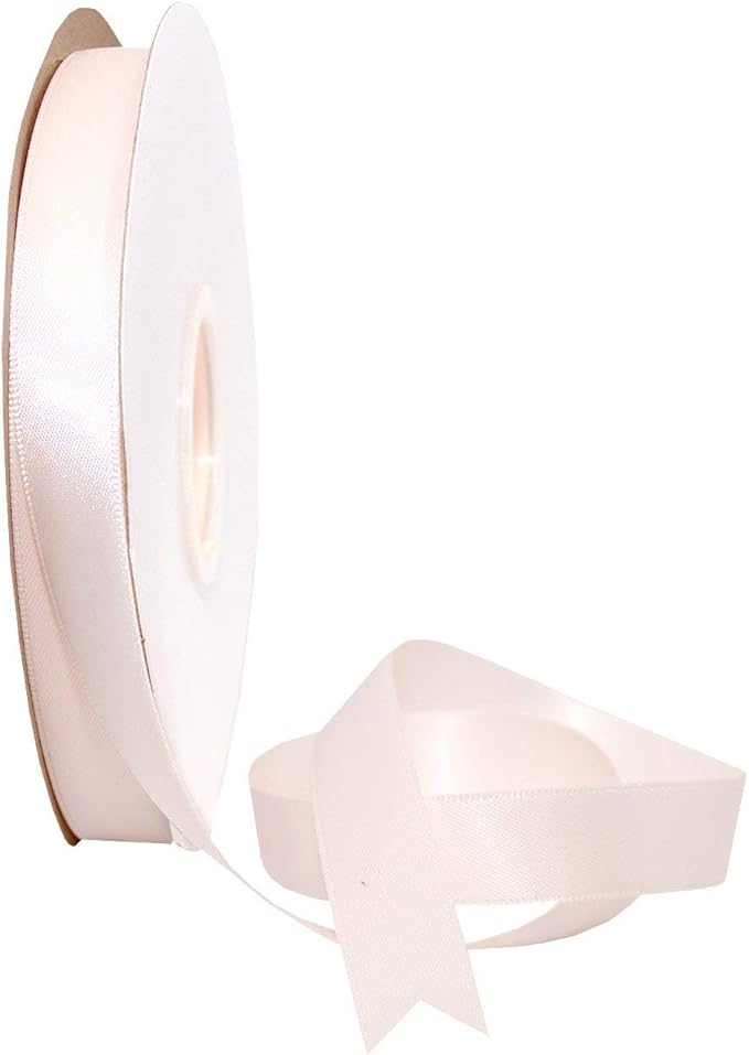 Morex Ribbon Double Face Satin Ribbon 3/8" X 50 YD Sideshow Rose Ribbon for Gift Wrapping, Birthday Gift Cards, Satin Dress for Women, Silk Ribbons for Crafts, Wedding Gifts for Couple