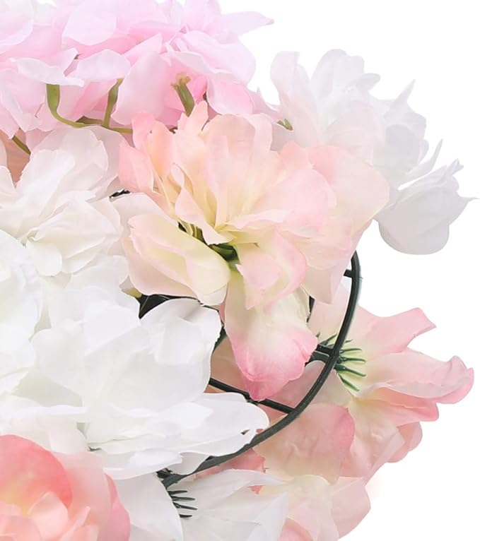 4Pcs 23.62"x 15.74" Artificial Flower Wall Panels,Flower Wall Mat Silk Flower Panels for Outdoor Garden Backyard Fence Fence Privacy Screen and Indoor Wall Decor(Light Pink,4Pcs)