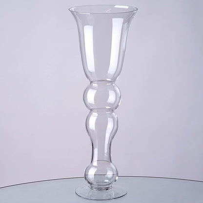 Efavormart 4 Pack | 20'' Pilsner Curved Trumpet Glass Vase