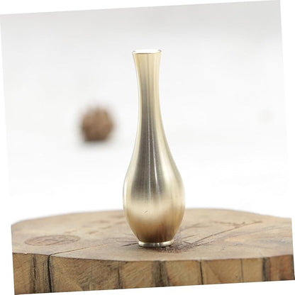 BESPORTBLE 4Pcs Retro Mini Copper Vases Small Tabletop Flower Ware Decorative Antique Metal Vases for Home Office Wedding Party Adornment