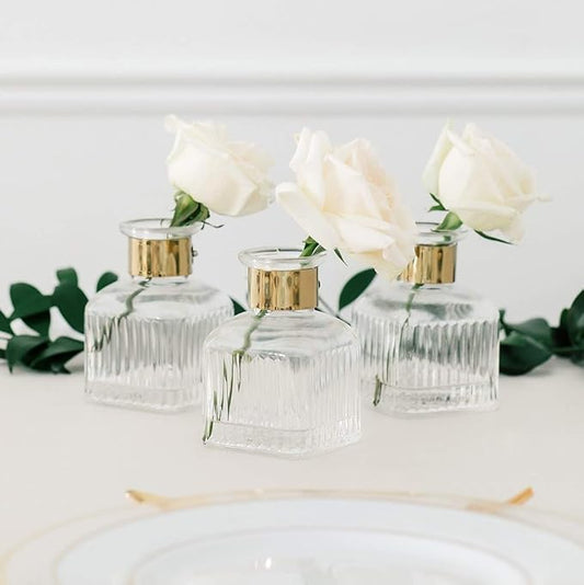 Weddingstar Glass Bottle Flower Vase - Square