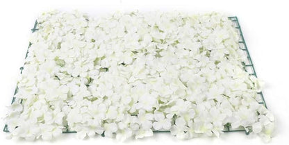 10Pcs 16"x 24" Artificial Flower Wall Panels,Flower Wall Mat Silk Flower Panels for Outdoor Garden Backyard Fence Fence Privacy Screen and Indoor Wall Decor (10Pcs White)