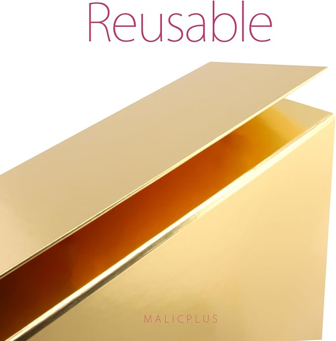 6 Christmas Large Gift Boxes with Lids 13.5x9x4.1 Inches, Gold Groomsmen Proposal Gift Boxes with Magnetic Closure for All Occasion (Glossy Gold)