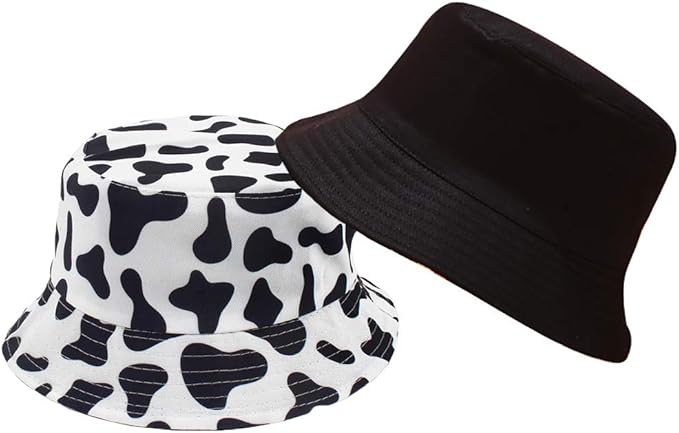 Malaxlx Unisex Bucket Hat Beach Sun Hat Aesthetic Fishing Hat for Men Women Teens, Reversible Double-Side-Wear