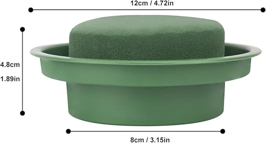 16 Packs Floral Foam with Bowl, Versatile Round Wet Foam for DIY Flower Arrangements and Event Decors - Long-Lasting Green Round Flower Foam Block by IHDYPPEW