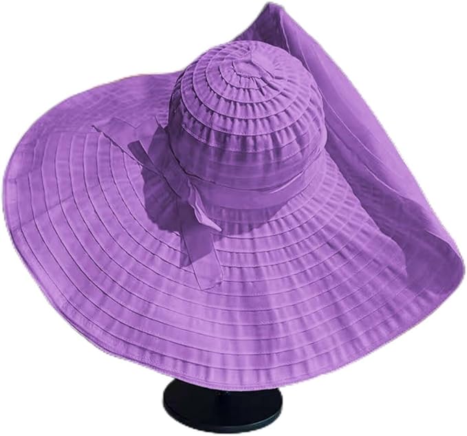 Oversized Sun Hats for Women Extra Large Wide Brim Beach Hat Foldable Roll up Floppy