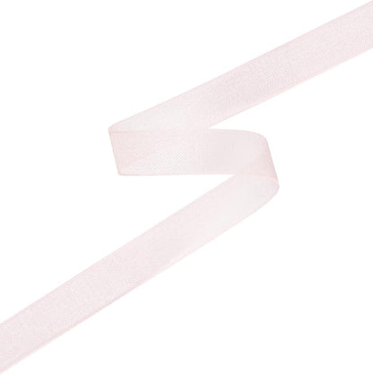 3/8 Inch Pink Shimmer Sheer Organza Ribbon Sheer Chiffon Ribbon 50 Yards-Roll Multiple Colors Available for Gift Wrapping Wedding Events Christmas Décor
