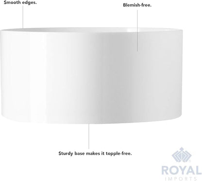 Royal Imports Flower Acrylic Vases Cylinders - Decorative Centerpiece Display for Home or Wedding - Non Breakable Plastic, 8X4 - White