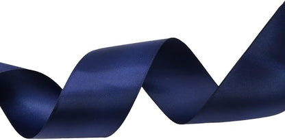 Navy Blue Double Faced Satin Ribbon 1-1/2 inch Flower Boutique Gift Wrapping Ribbon 1.5inch 50yards Fabric Silk Bow Ribbon for Valentine's Day,DIY Crafts Hair Headband-Sewing-Wedding Decorations