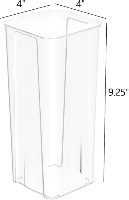 6 Packs Acrylic Flower Vases, Clear Tall Square Table Vases