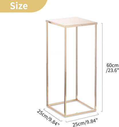 Nuptio Gold Vases - 10 Pcs, 23.6 Inch Tall, Geometric, Wedding Centerpieces for Tables