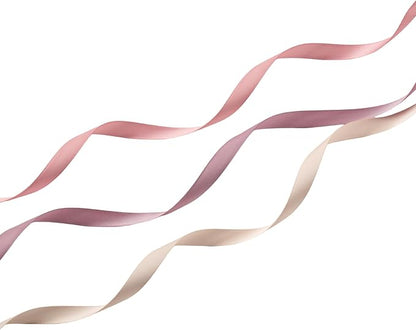 Dusty Rose Double Face Satin Ribbon 3/8 Inch x 45 Yards Champagne Pink/Rose Gold/Mauve Fabric Ribbon for Gift Wrapping, Flower Bouquets, Bows Making, Wedding Decor (3 Rolls *15Yd)