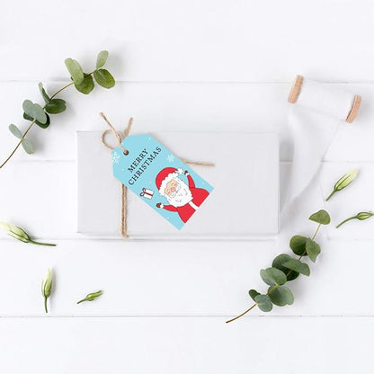 Andaz Press Christmas Holiday Season Classic Gift Tags, Merry Christmas to from Classic Favor Tags, Happy Santa Claus Design, for Holiday Events, Parties, and Favors, 60-Pack