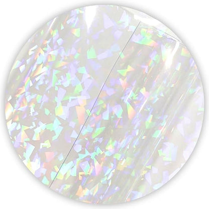 12x53 Inch Iridescent Gem Patterns Clear Film Laser Mirror Rainbow Transparent PVC Waterproof Vinyl for Sewing Crafts Decoration