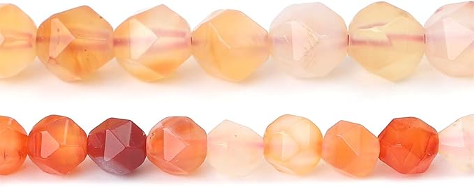 Faceted Natural Sunstone Stone Round Beads 8mm 36cm/Strand for Jewelry Making