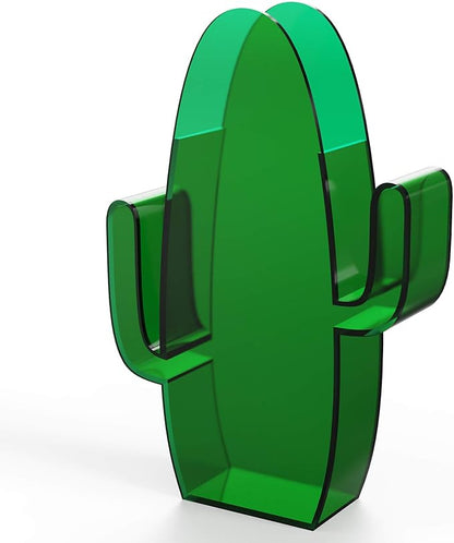 Flower Vase Cactus Shape Acrylic Vase Home Decor Gifts, Home Modern Decorative Flower Vase for Living Room, Dining Table, Entryway, Shelf, Wedding, Office (Green)