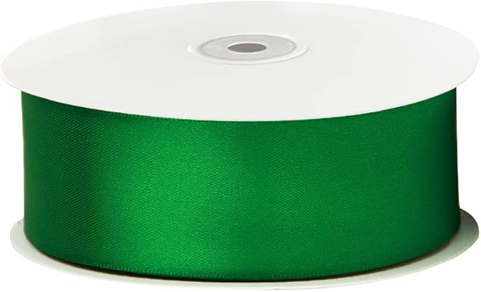 LIUYAXI Green Double Faced Satin Ribbon, 1-1/2" X Continuous 50 Yards, Ribbons Perfect for Gift Wrapping Wedding DIY Craft Bow Making & Other Projects