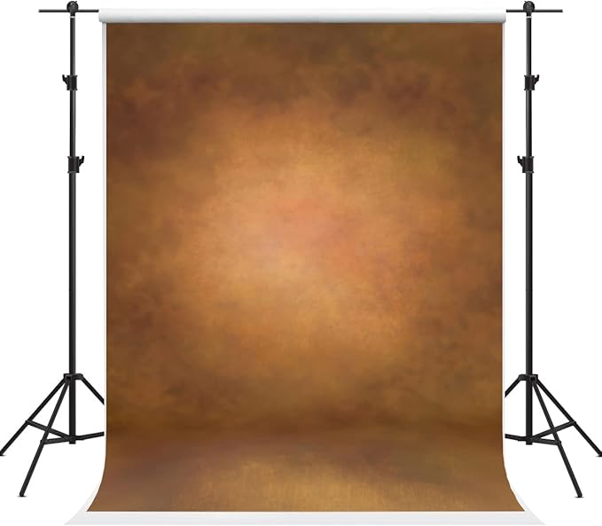 Kate 6.5×6.5ft Abstract Brown Photo Backdrop Old Master Texture Background Portrait Photography Backdrops for Photographer Head Shots Microfiber