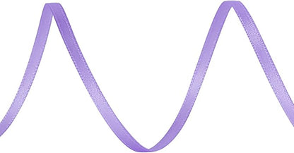 LIUYAXI Light Purple Double Faced Satin Ribbon, 1/8" X Continuous 100 Yards, Thin Ribbons Perfect for Gift Wrapping Wedding Invitation Card Hair Bows Tag Floral Arrangement DIY Craft