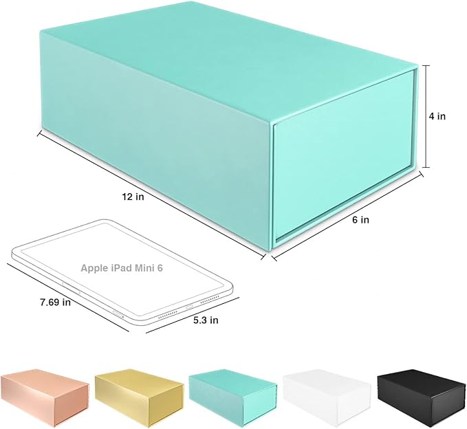 Gift Boxe Light Blue with Magnetic Closure Lid 12" X 6" X 4" Gift Boxes for Presents,Luxury for Gift Packaging, Bridesmaid Gifts Box, Magnetic Gift Box for Gifts, Cute Box,Birthday Gift box
