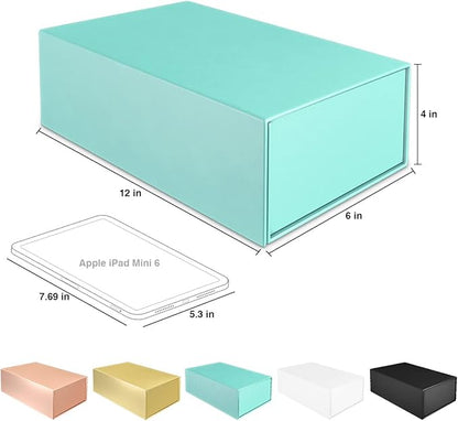 Gift Boxe Light Blue with Magnetic Closure Lid 12" X 6" X 4" Gift Boxes for Presents,Luxury for Gift Packaging, Bridesmaid Gifts Box, Magnetic Gift Box for Gifts, Cute Box,Birthday Gift box