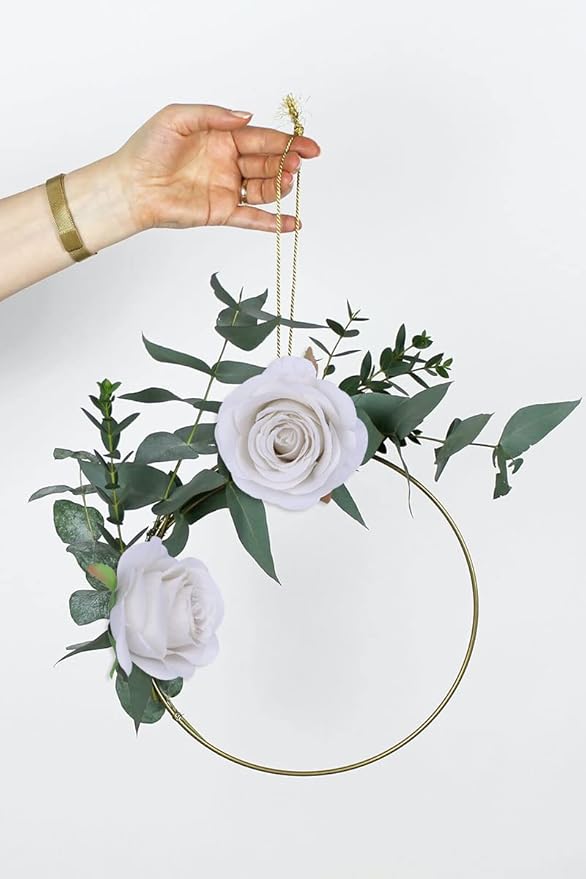 Artificial Rose Flower Artificial Flowers Flower with Long Stem Silk Roses Bouquet for Wedding Bridal Shower Party Home Decoration (Nude, 50 Pcs)