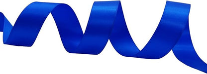 Royal Blue Double Faced Satin Ribbon 7/8 Inch - 100 Yards Continuous Gift Wrapping Package Ribbon for Invitations, Flower Bouquets, Weddings, Bows, Hair Decoration, Valentine's Day, and Mother's Day