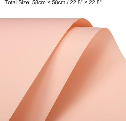 MECCANIXITY 10 Pcs Flower Wrapping Paper 22.8x22.8 Inch Waterproof Florists Wrapping Paper for Florist Bouquet Supplies, DIY Crafts, Gift/Gift Box Packaging Pink