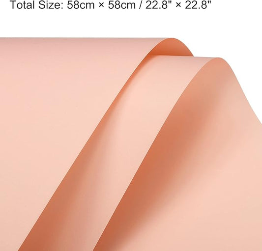 MECCANIXITY 20 Pcs Flower Wrapping Paper 22.8x22.8 Inch Waterproof Florists Wrapping Paper for Florist Bouquet Supplies, DIY Crafts, Gift/Gift Box Packaging Pink