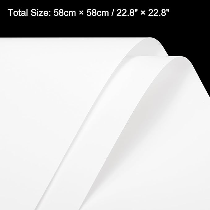 MECCANIXITY Pearlescent Film Flower Wrapping Paper 22.8x22.8 Inch Waterproof for DIY Crafts, Gift/Gift Box Packaging Cream White Pack of 20