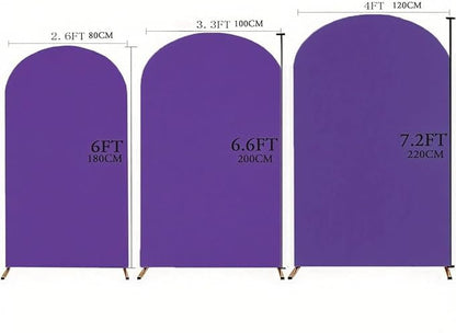 7.2FT Purple Wedding Arch Cover, JFDYDM 7.2FT Arch Backdrop Cover, Arch Backdrop Covers, Purple Chiara Covers for Birthday Party Celebration Decor