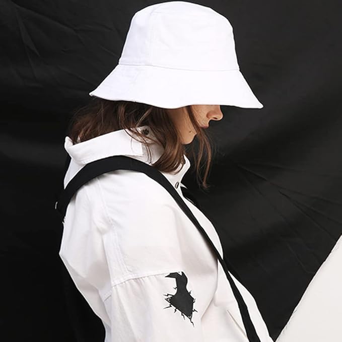 Malaxlx Unisex Bucket Hat Beach Sun Hat Aesthetic Fishing Hat for Men Women Teens, Reversible Double-Side-Wear