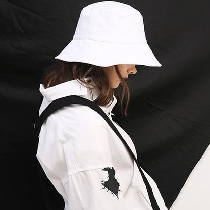 Malaxlx Unisex Bucket Hat Beach Sun Hat Aesthetic Fishing Hat for Men Women Teens, Reversible Double-Side-Wear