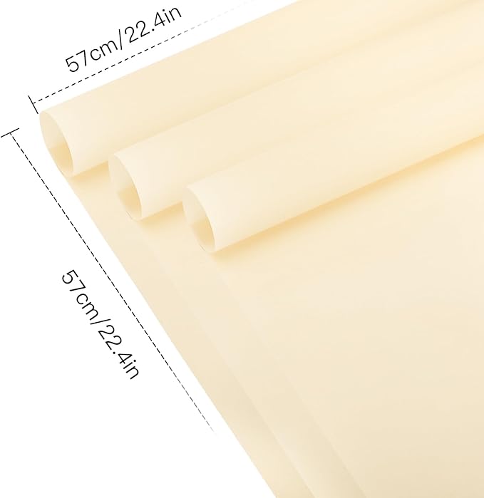 WRAPAHOLIC 20 Sheets Flower Wrapping Paper - 22.4 x 22.4 inch Pure Cream Yellow Color Water-Resistant Floral Bouquet Wrapping Paper, Florist Supplies Packaging for Fall Wedding Birthday Gift DIY