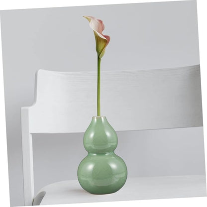 Creative Gourd Shaped Ceramic Vase Smooth Surface Desktop Flower Display Container Home Decoration Flower Arrangement Gift