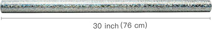 RUSPEPA Silver Geometric Pattern Colorful Metallic Wrapping Paper-81.5 Sq Ft-Solid Color Paper Perfect for Party, Wedding, Birthday, Christmas, Baby Show -30Inch X 32.8Feet