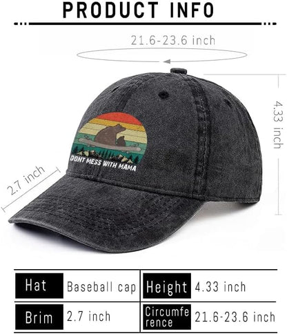 Negi Retro Baseball Cap Denim Hat for Women Female Washed Distressed Adjustable Dad Hats Unconstructed Cotton