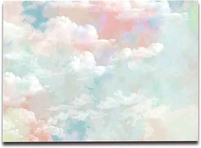 Wall Mural - 3D Wallpaper Decoration, Pink Clouds, 182" x 122" (Not Self-Adhesive)