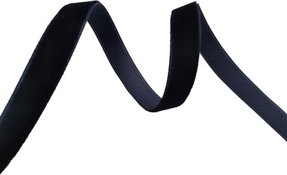 Navy Blue Velvet Ribbon Single Faced,3/8 Inch X 25Yards Spool